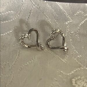 Silver Heart Earrings 925 Sterling silver